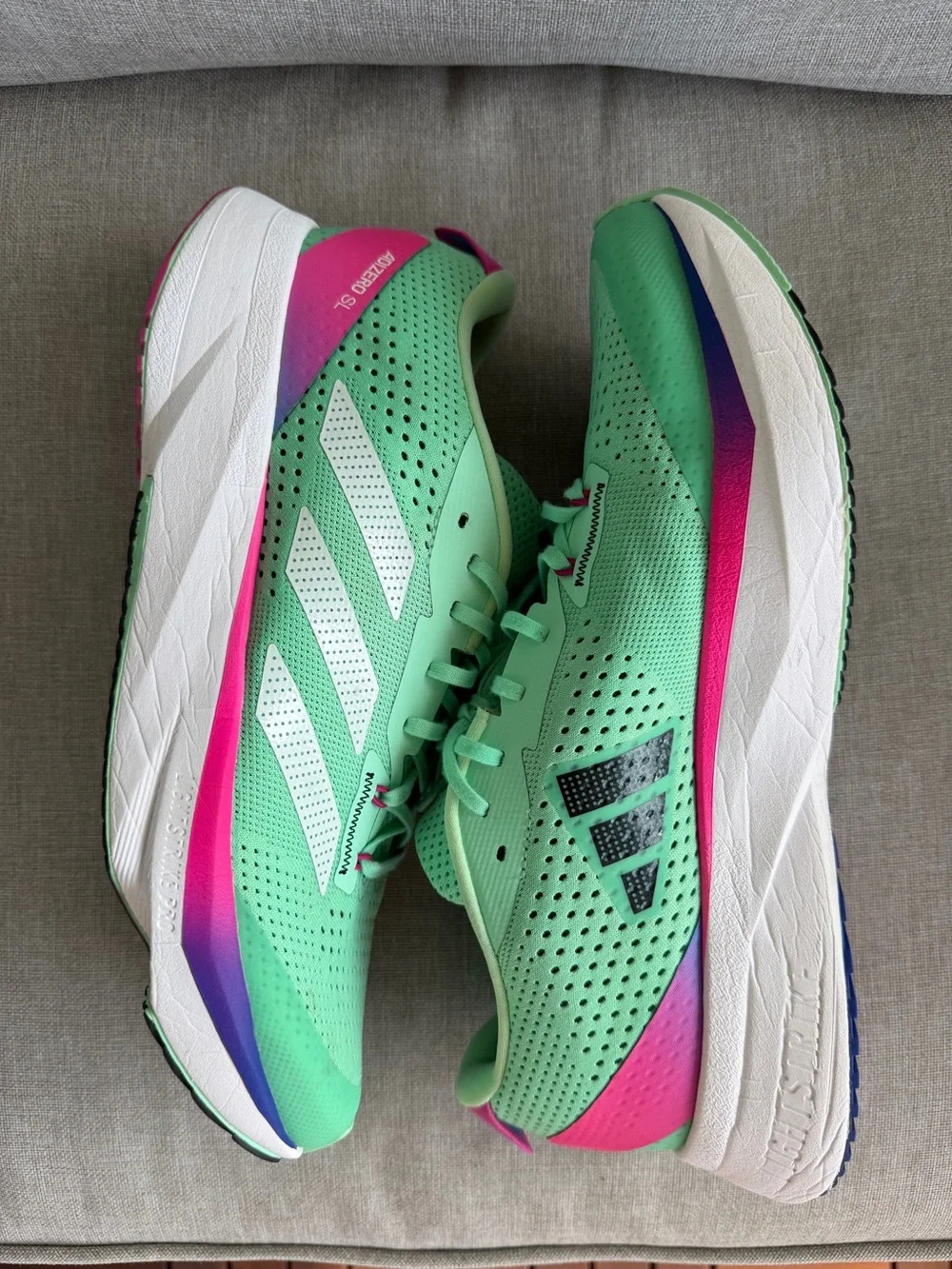 Adidas Adizero SL Women’s 11 Pulse Mint Lucid Fuchsia Running Shoes